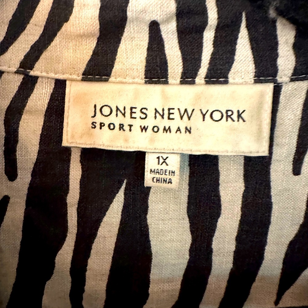 Jones zebra print linen jacket